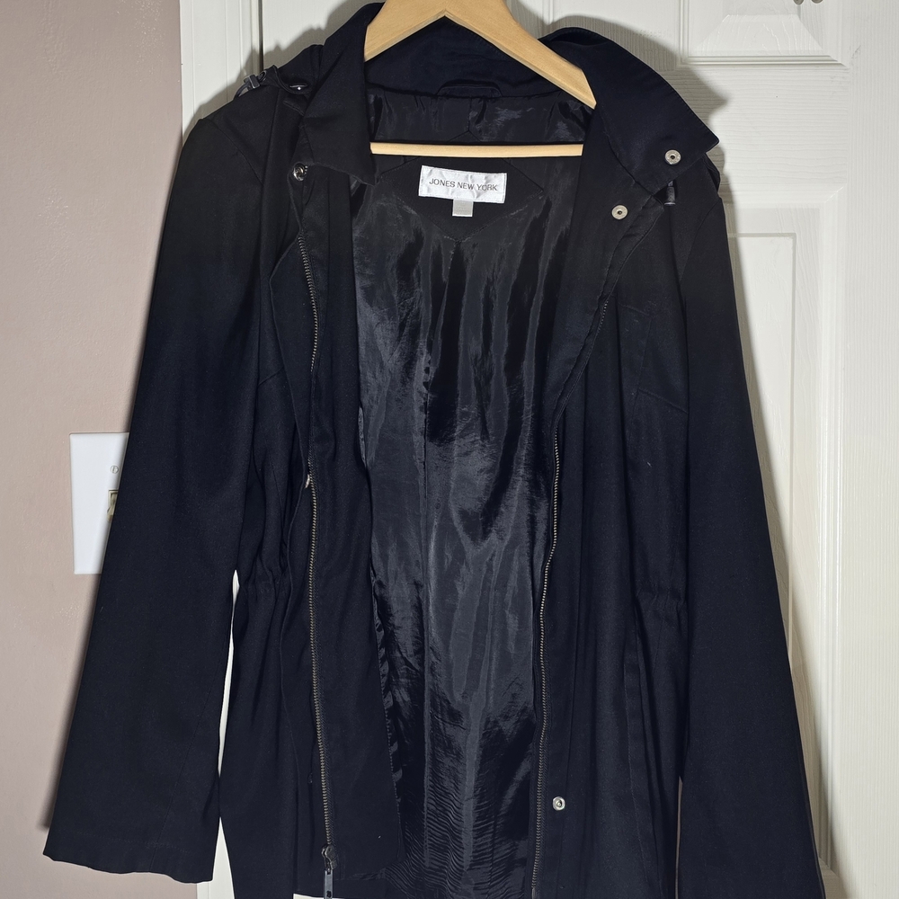 Jones New York Black Trench Coat